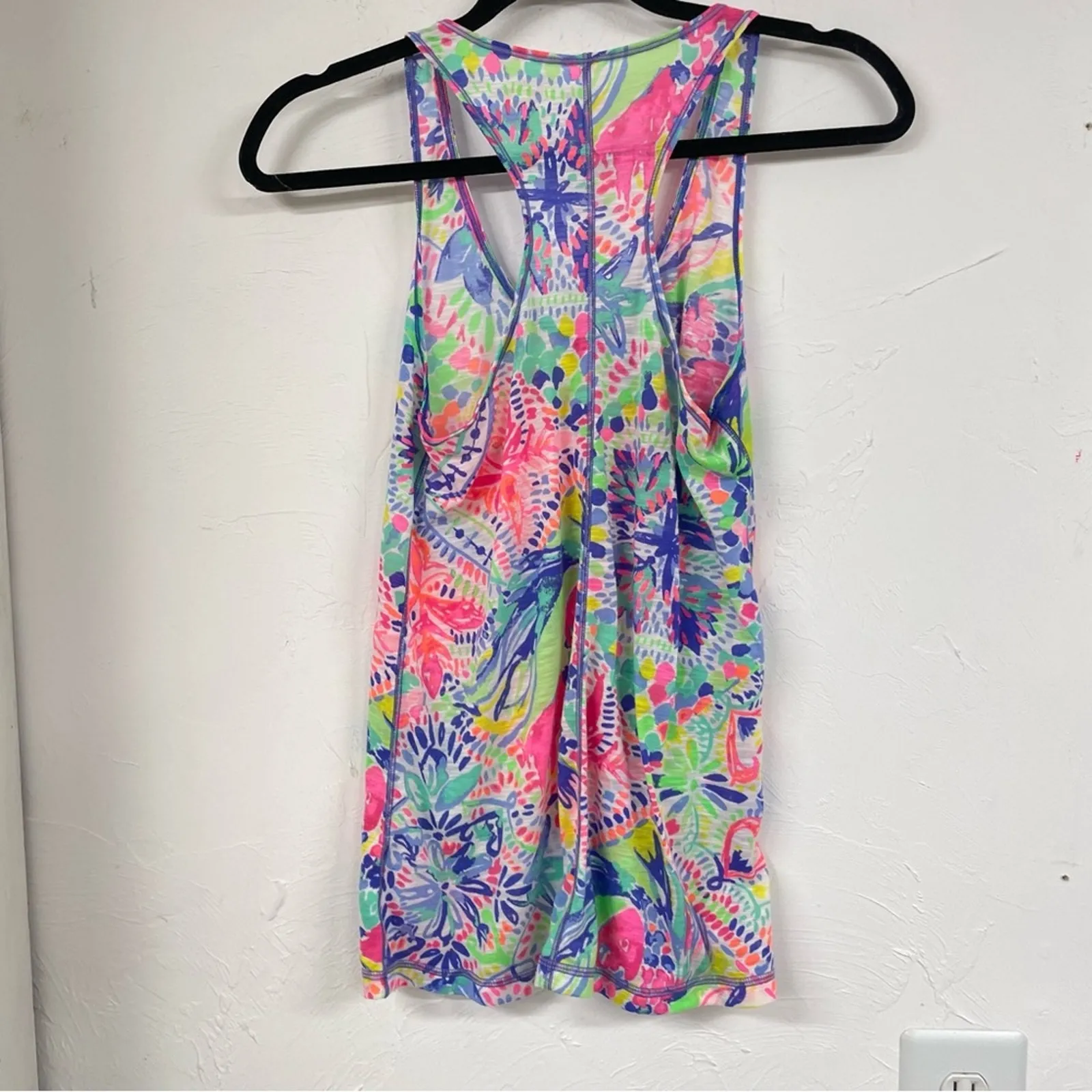Lilly Pulitzer Multi Color Sleeveless Blouse Womens XS Bright Beachy Tropical - Image 6