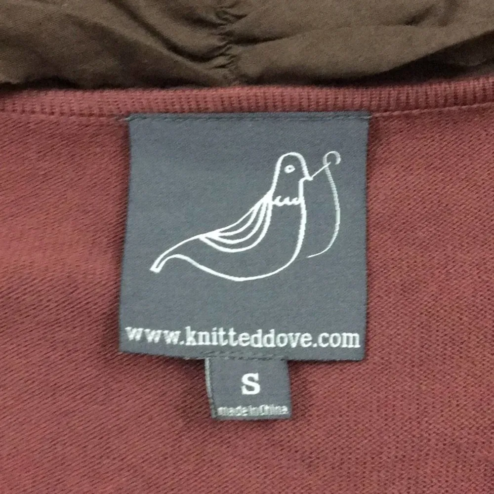 Modcloth Knitted Dove Maroon Cardigan - Image 2