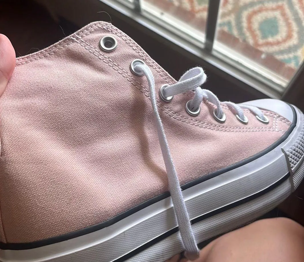 Converse Light Pink Platform High Top - Image 3