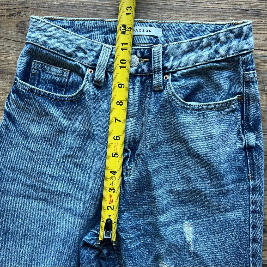 Pacsun Womens 90’s Boyfriend Denim Ripped Distressed Jeans Sz 24 Light Wash Blue - Image 4