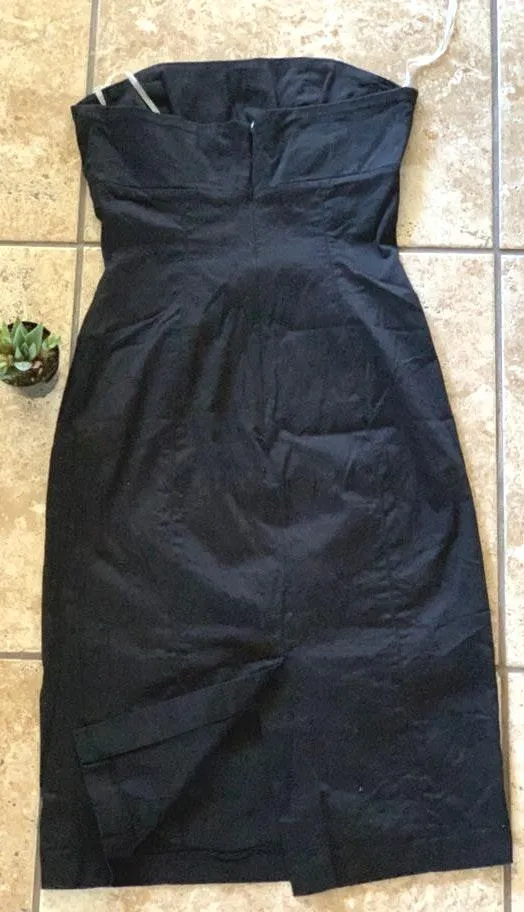 Black Strapless Dress - Image 2