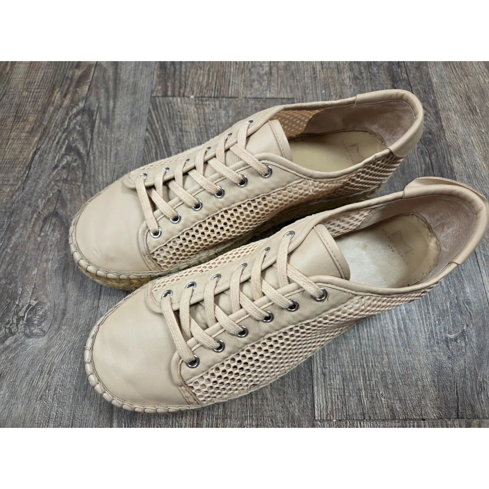 Marc Fisher LTD Macey Perforated Sneaker Beige Tan Shoes Size 10 - Image 2