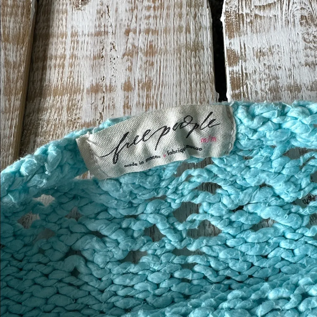 Free People Washed Away Boatneck Sweater Island Paradise Combo Size M - Image 3