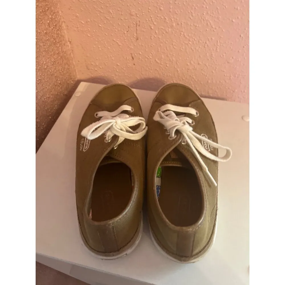 Coach Womens Brown Canvas Sneakers With White Laces & Logo Size 8 Casual Style C - Image 4