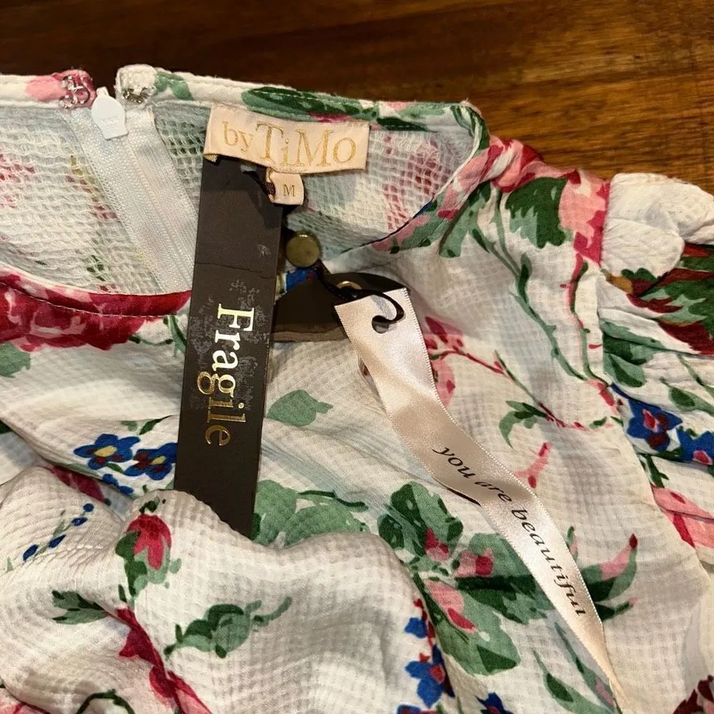 NWT ByTimo Bubble Satin Ruched Dress Pink Size M - Image 7