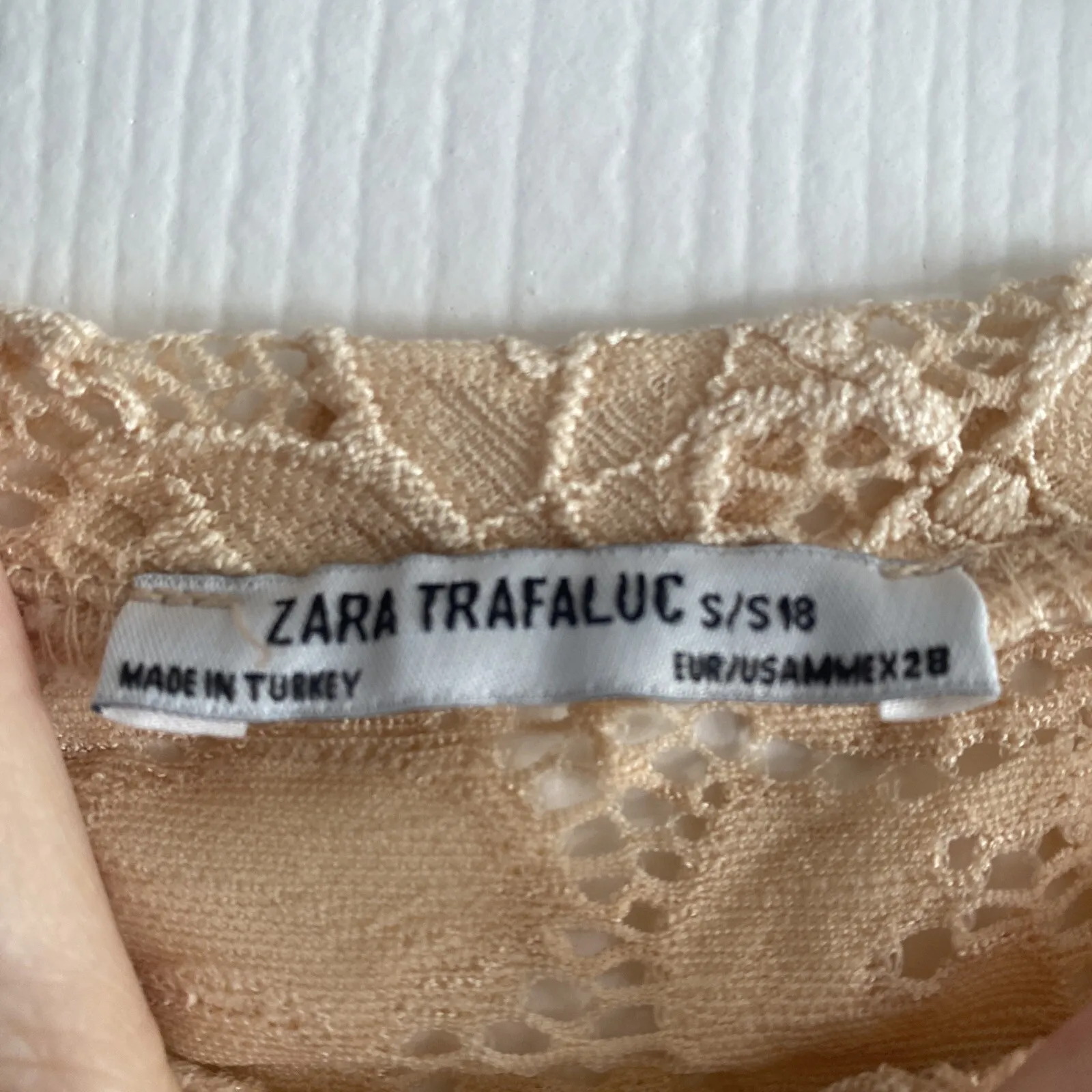 Womens Small Ivory Floral Lace Top Whimsical Romantic Lace Edwardian - Image 4