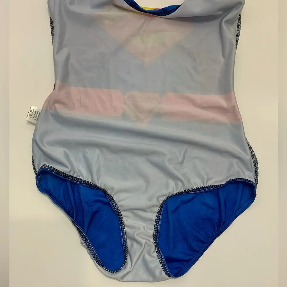 Superwoman One Piece Swimsuit Women “one size” Blue Superhero Swimwear Superman - Image 6