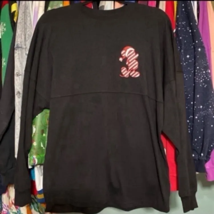 Disney parks christmas candy cane santa mickey spirit jersey S - Image 4