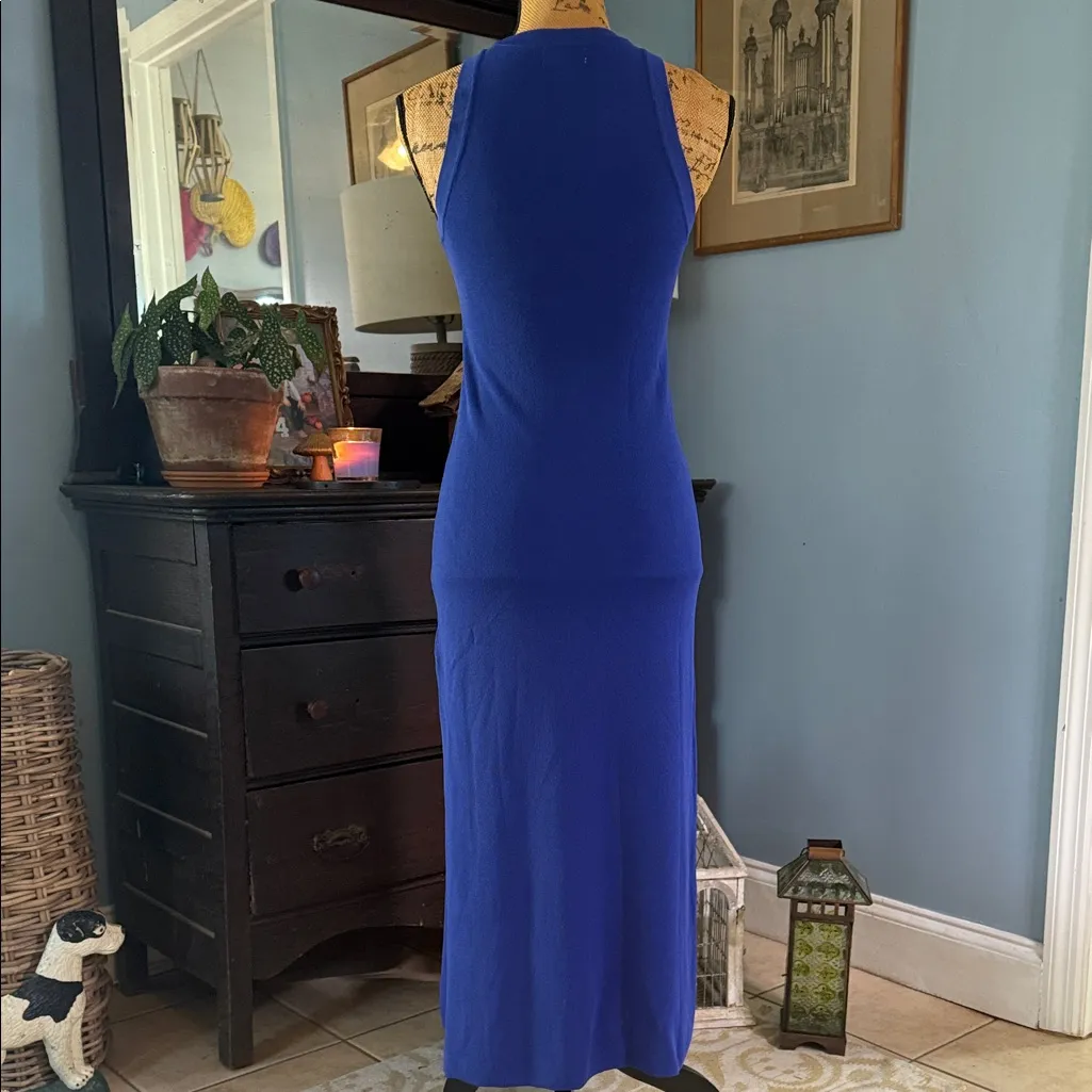 The Drop Gabriela High Neck Sleeveless Maxi Stretch Dress in Dazzling Blue NWT Size XS - Image 7