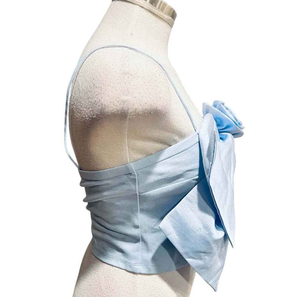 Sunday in Brooklyn Bow Front Top Blue Spaghetti Strap Size Small NWT - Image 6