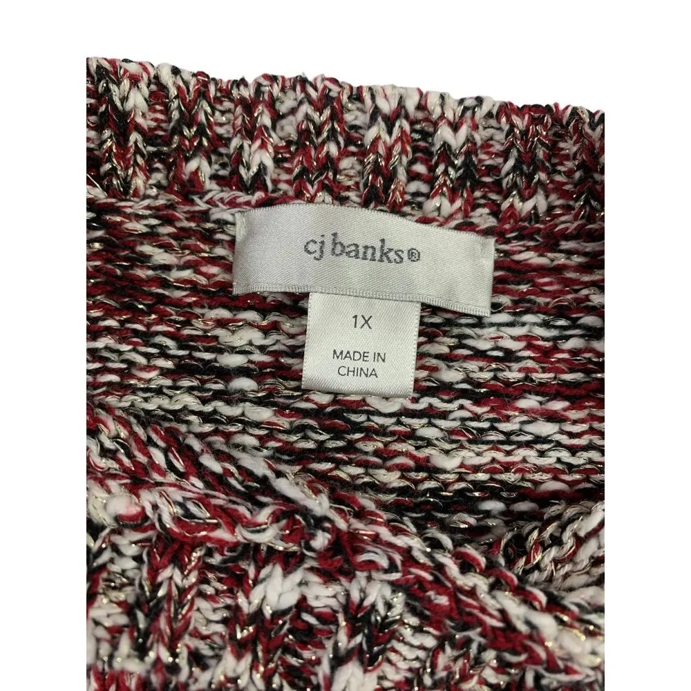 CJ Banks Women's Peppermint Knitted Sweater - Image 3