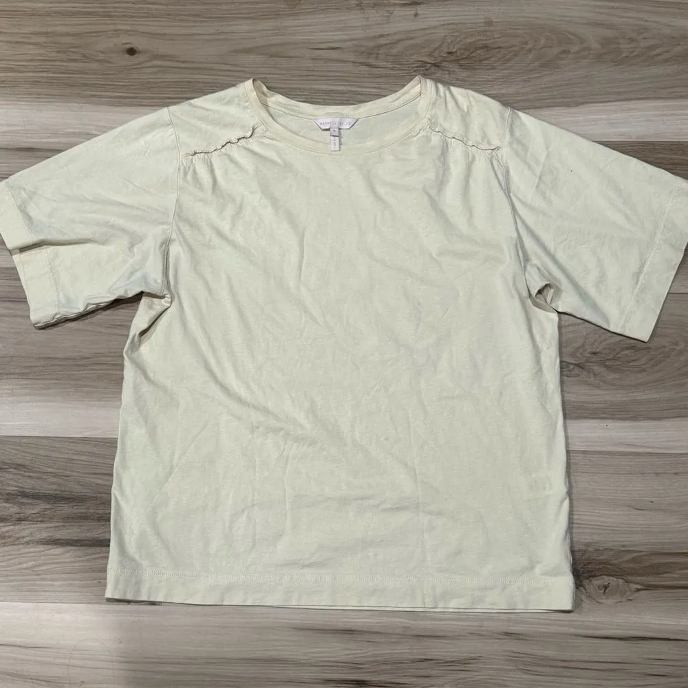 Rebecca Taylor Yellow Short Sleeve Shirt Women’s Medium - Image 1