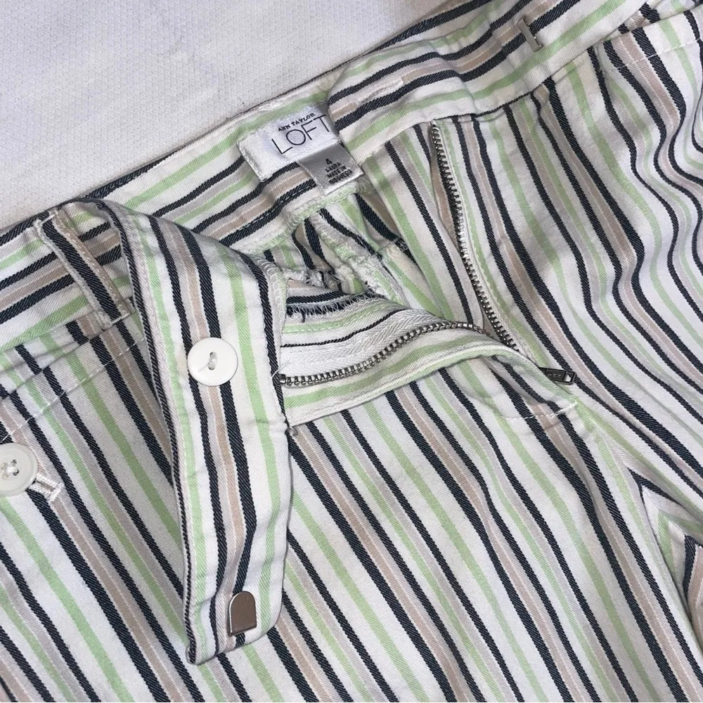 Ann Taylor LOFT Marisa Striped Cropped Pants | Size 4 | Nautical Preppy Resort - Image 8