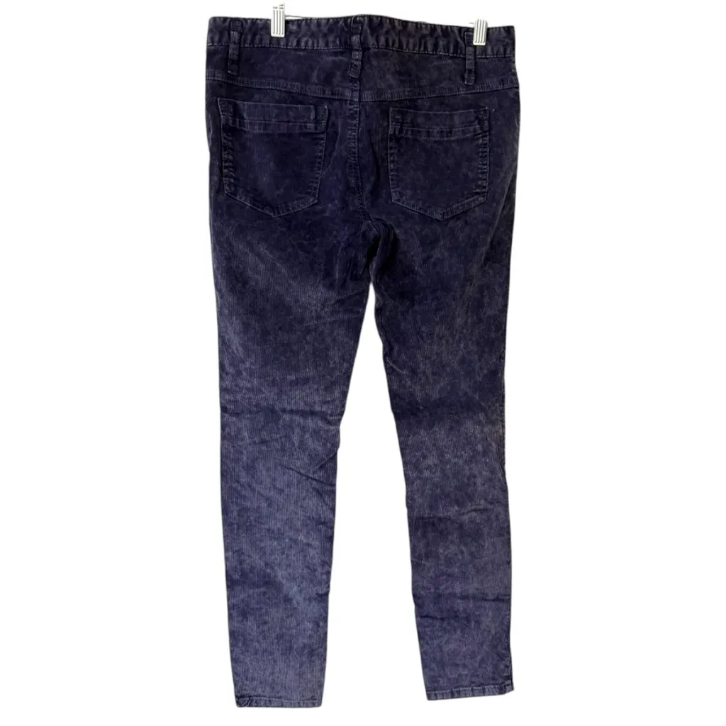 Free People Acid Wash Corduroy Skinny Pants Blue Size 29 - Image 4
