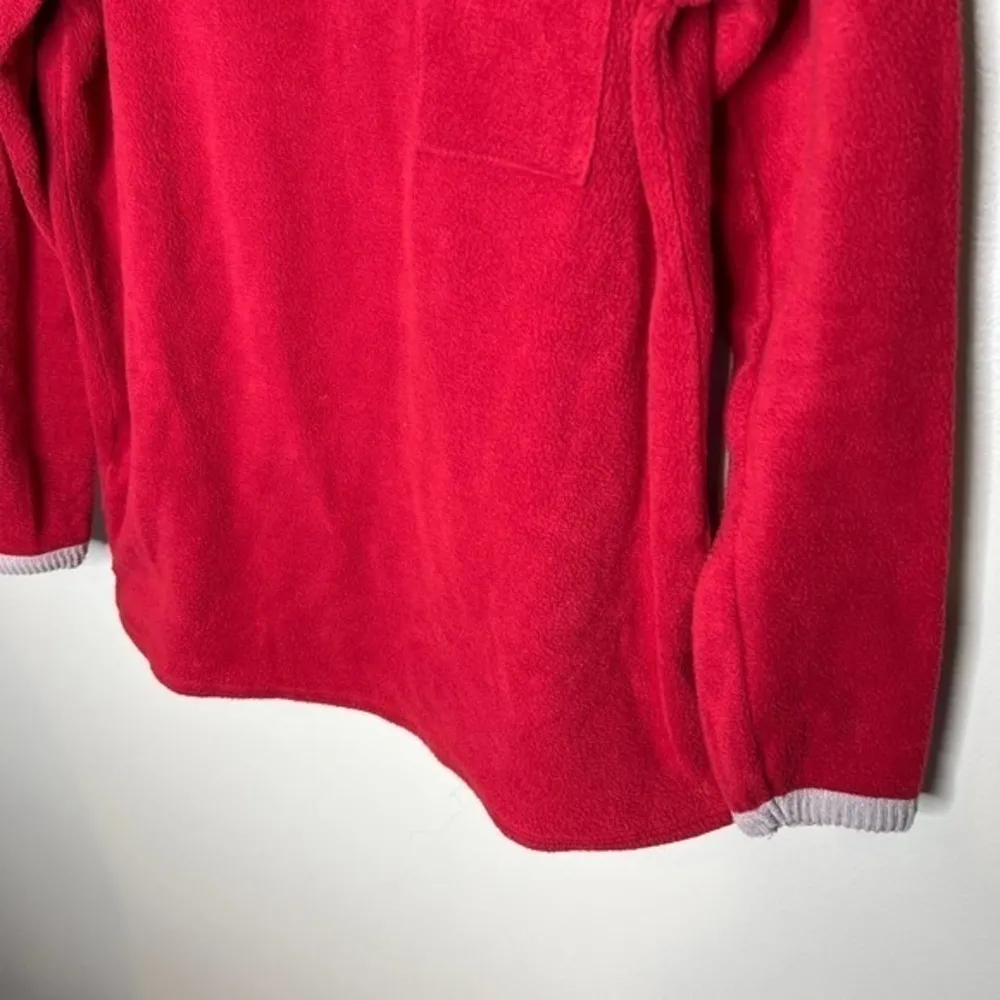 Cuddl duds red pullover pajama top gray trim comfort cozy lounge women Small - Image 3