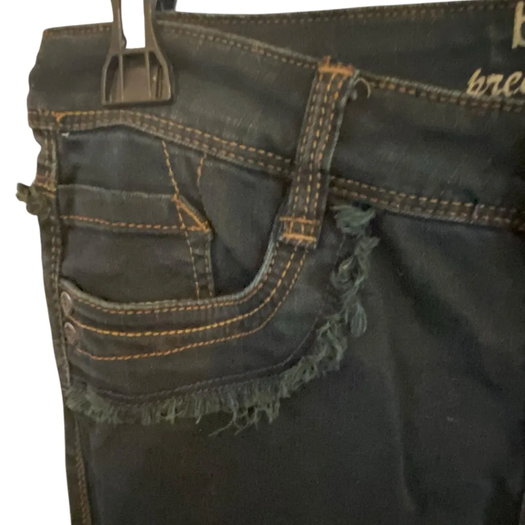 Vintage y2k Bebe Low Rise Flared Jeans embroidered pockets Boho Western Fall - Image 5