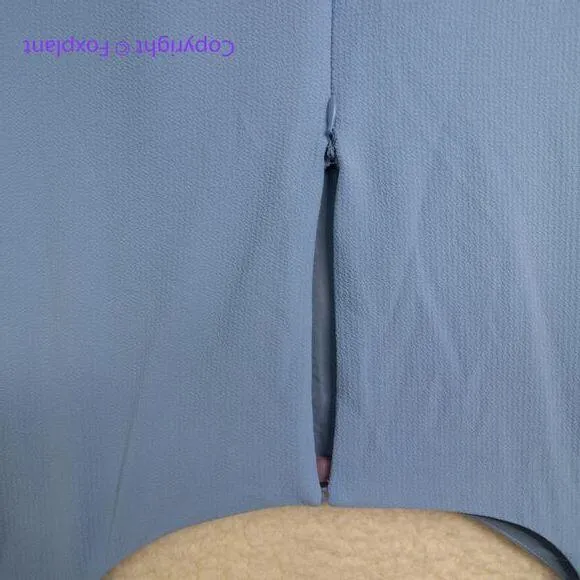 New! Maggy London blue tie waist faux wrap round neck sleeveless drses, size 24W - Image 11