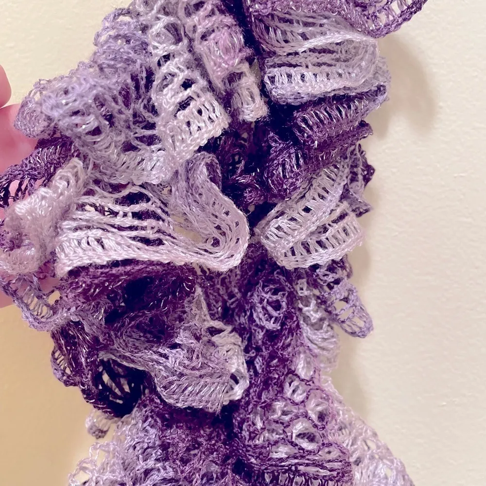 New Handmade Scarf 50” in length-Purple shades - Image 2