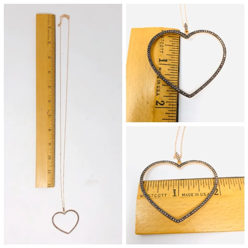 Rose gold  crystal heart 💖 necklace - Image 13