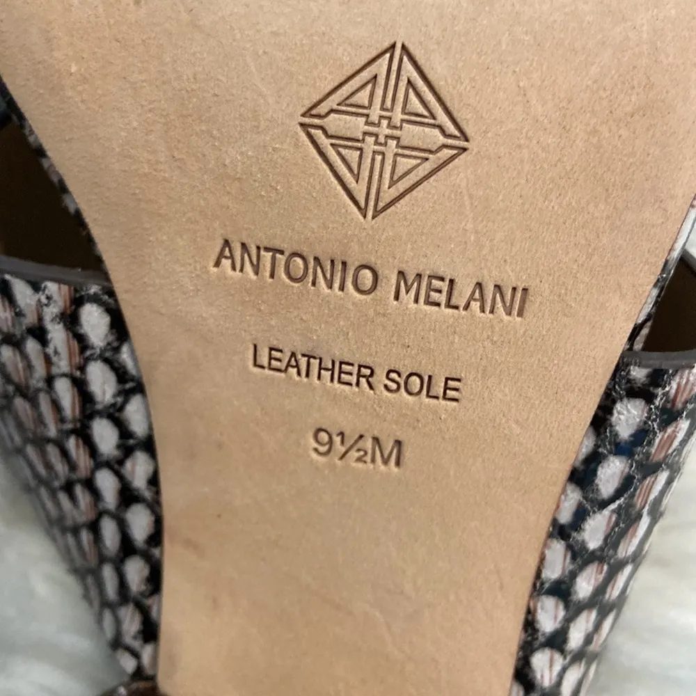 ANTONIO MELANI BROODEY ALL LEATHER SANDALS SIZE 9.5 WORN ONCE SEE ALL PHOTOS - Image 11