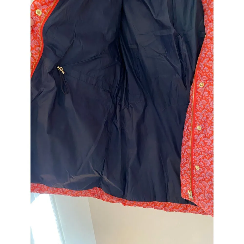 J Crew New Chateau Puffer Coat In Liberty Toutouayette Fabric Winter Pink Red S - Image 8