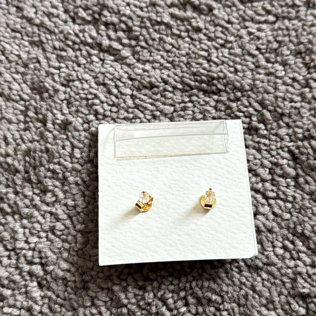 Shivam Lab Created Ruby 14k Gold Plated Sterling Silver Stud Earrings Pink - Image 3