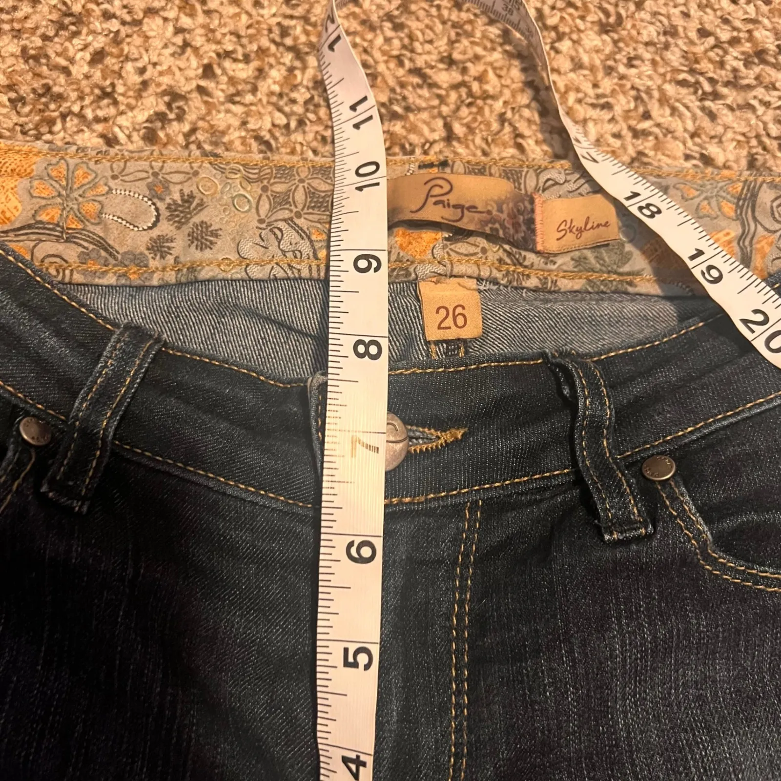 Paige Skyline Denim Jeans‎ Womens Size 26 Dark Wash Slim Fit Casual Pants - Image 5