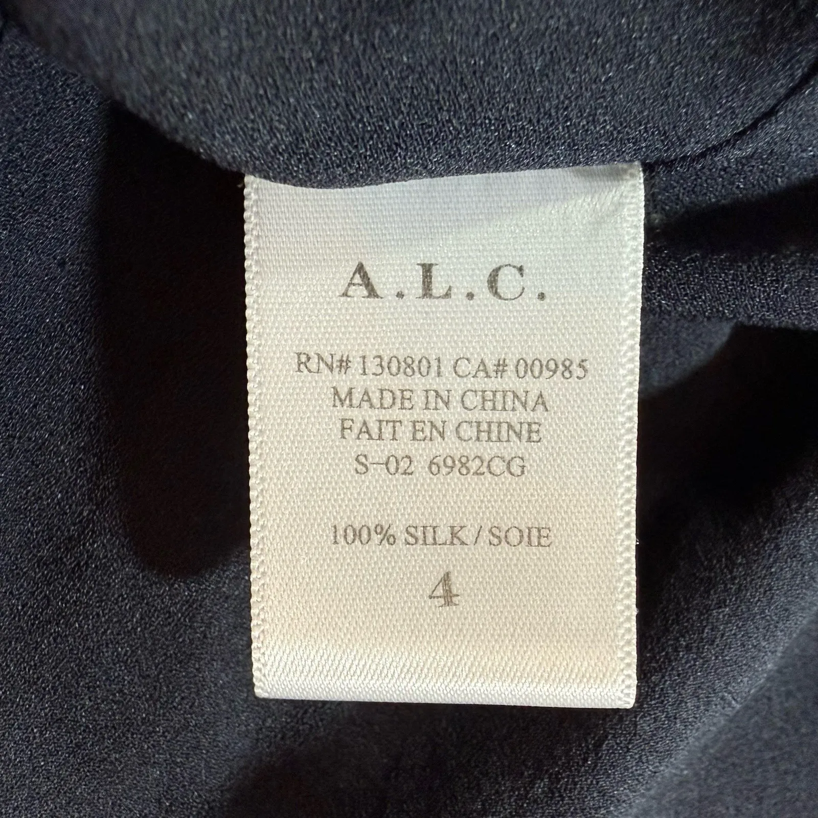 A.L.C. Silk Chiffon Asymmetric Hem Black Dress Size 4 Sleeveless Luxury Cocktail - Image 8