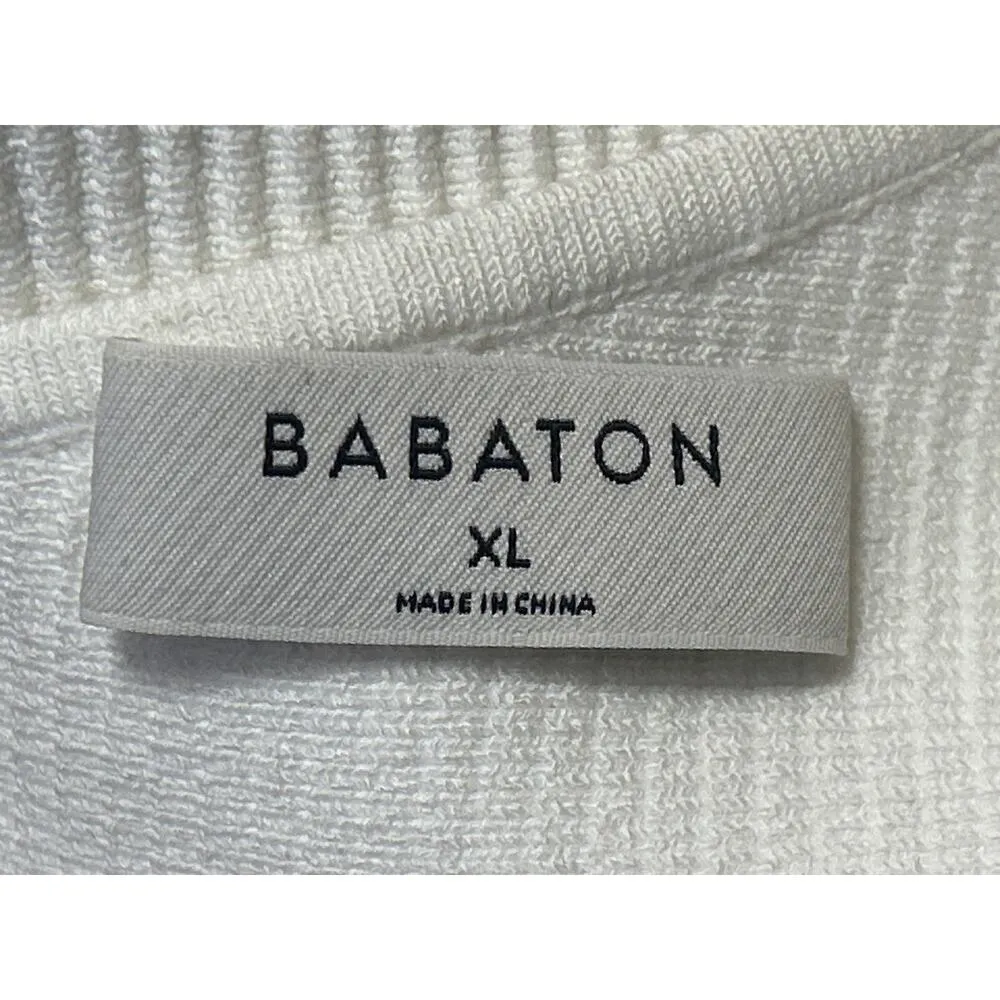 Aritzia Babaton Women's White One Shoulder Sleeveless Rib Knit Crop Top Size XL - Image 4