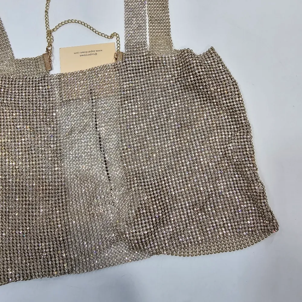 Superdown Mackenzie Crop Top in Gold - Image 4