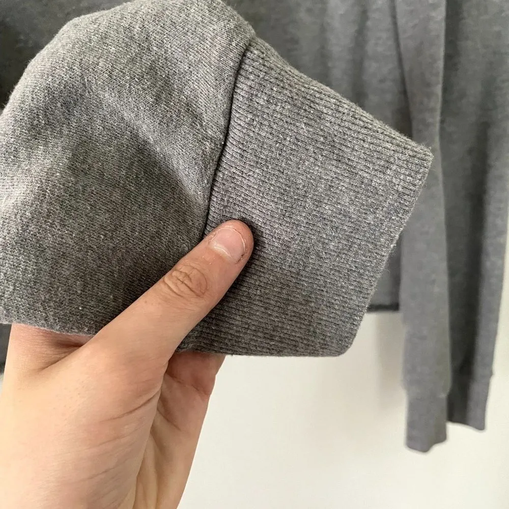 Wild Fable gray cutoff sweater crewneck cotton warm fleece athleisure workout - Image 4