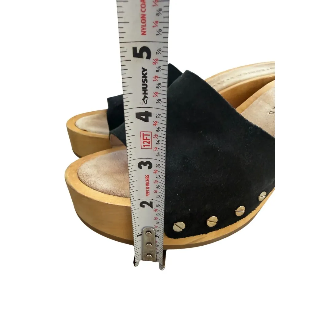 VERONICA BEARD Hannalee Black Suede Clog Sandals Size 9 - Image 2