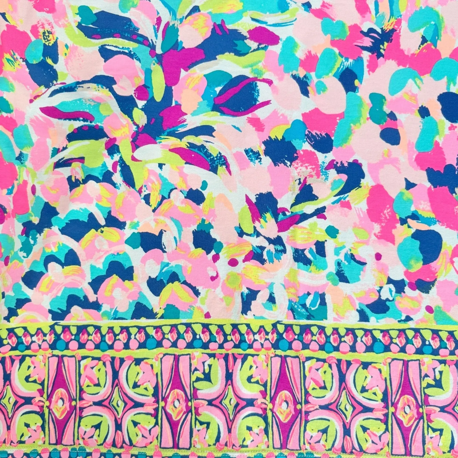 Lilly Pulitzer Sophiletta Pina Colada Club Print Dress‎ Short Sleeve UPF Size M - Image 4