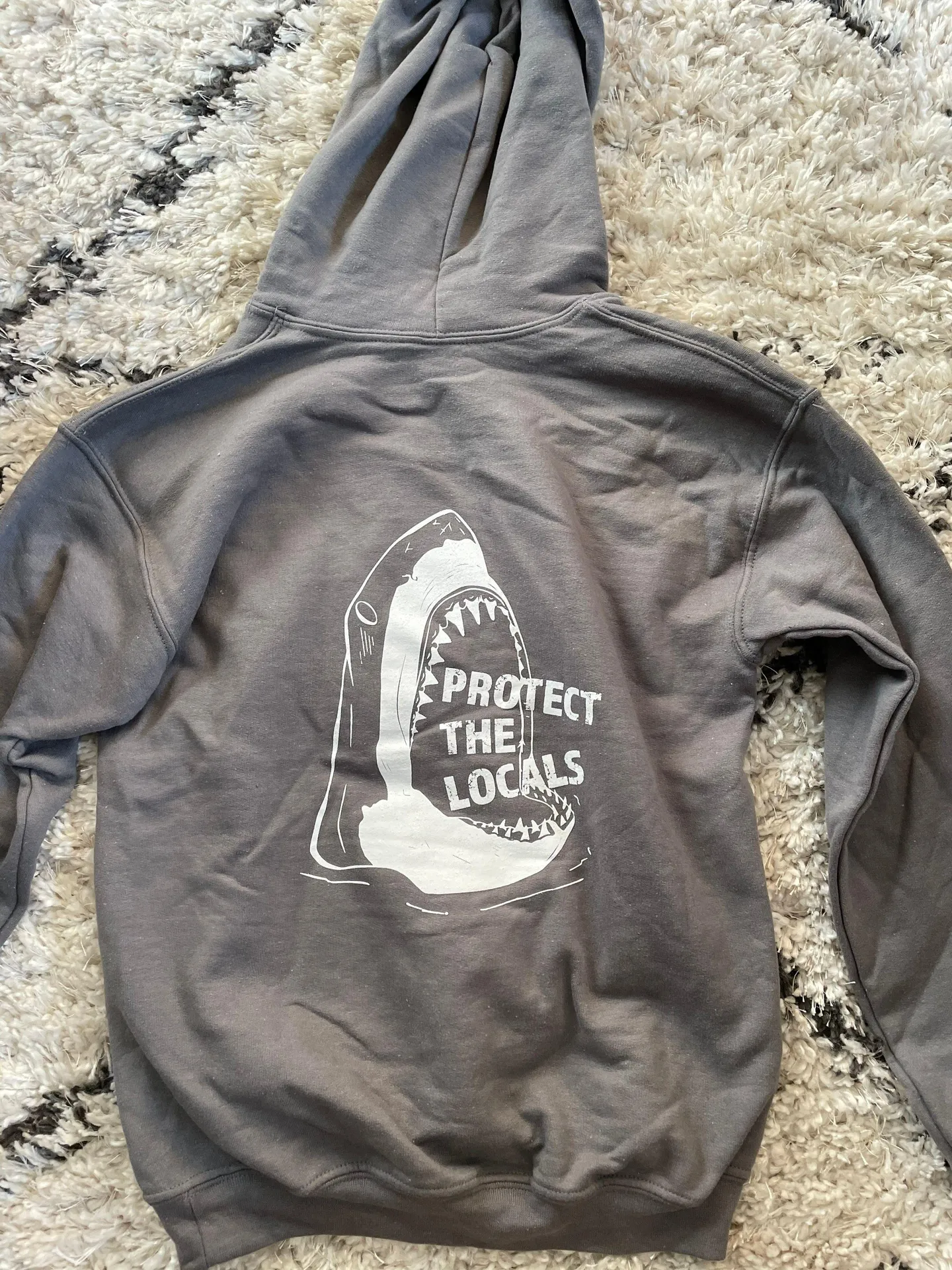 Finatics Shark Grey Hoodie Gray Size XS - Image 2
