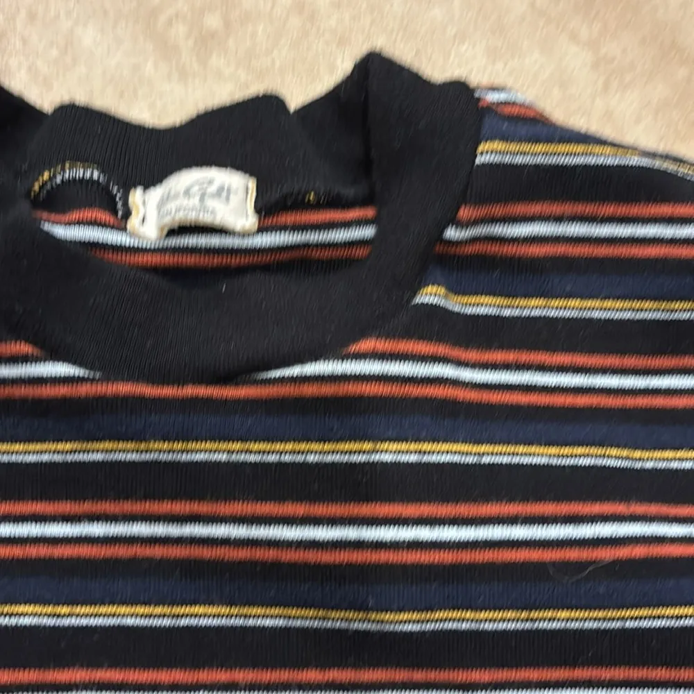 Brandy Melville John Galt Colorful Striped Long Sleeve Cotton Tee - Image 2