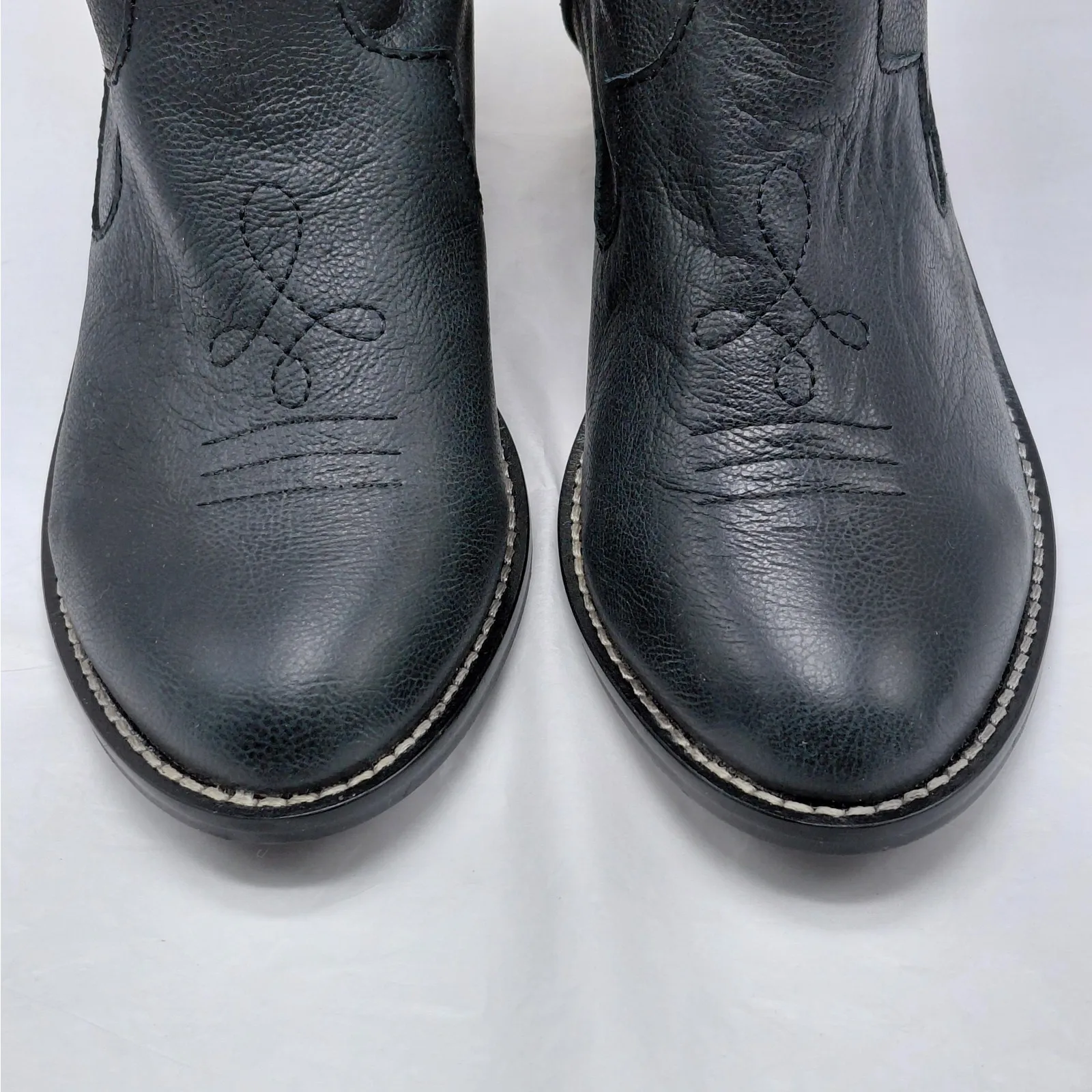 Kelsi Dagger Brooklyn Kamper Ankle Booties Womens 6.5 Black Western Cowgirl Boot - Image 7