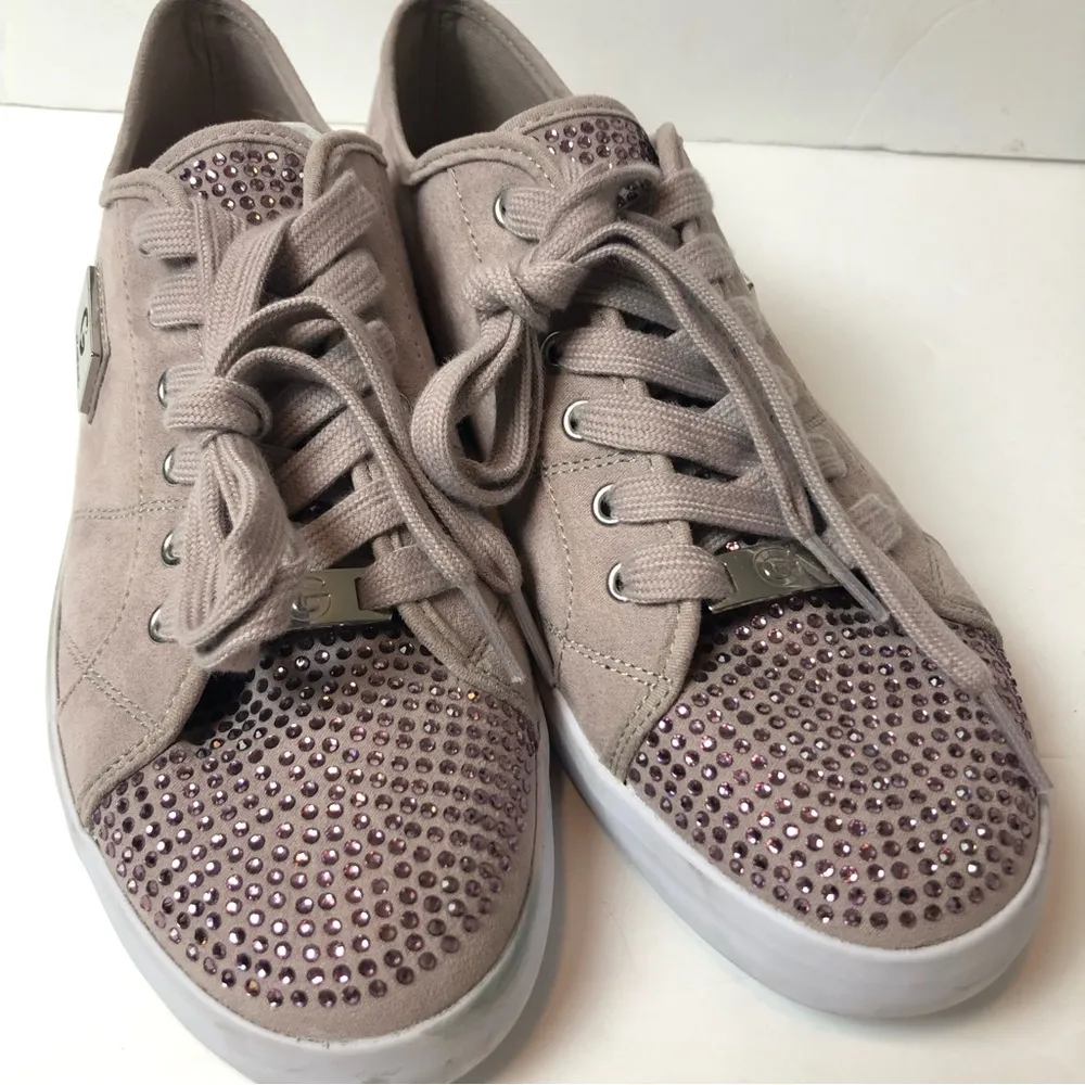 G by Guess Dusty Rose Bling Embellished Sneakers Mild NWOT - Image 4