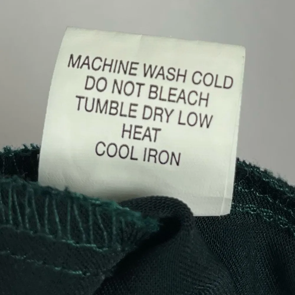 Kendall & Kylie XS Deep Green Silk Slip Slit Mini Dress Square Neckline - Image 9