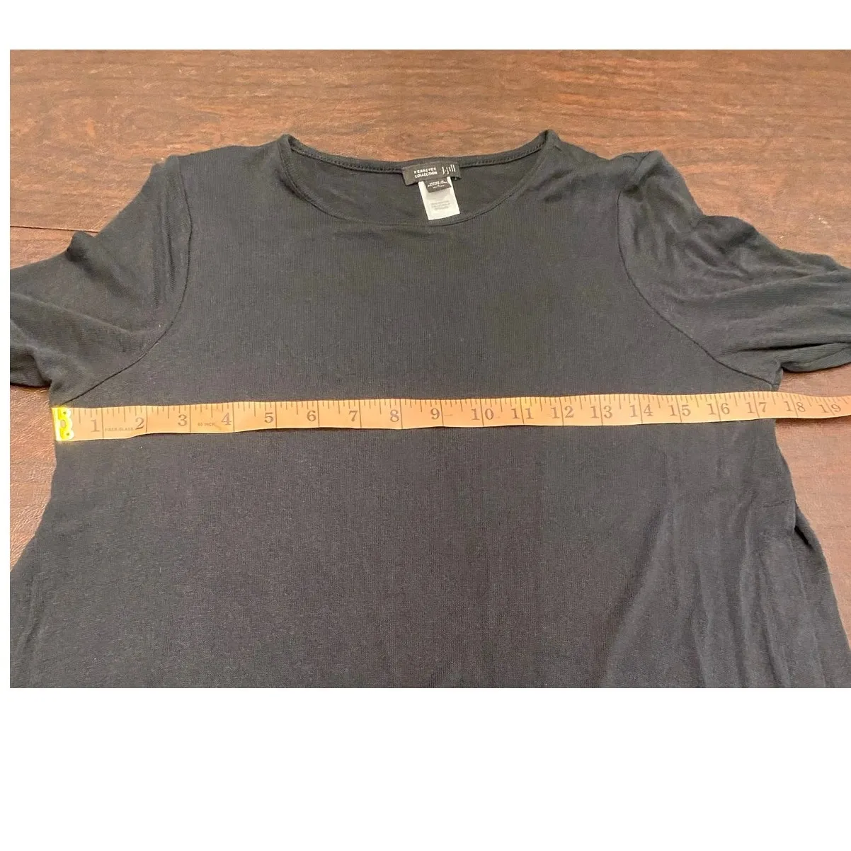 J.Jill Wearever Collection Long Sleeve Black Layering Sweater Dress Side Slit PS - Image 4