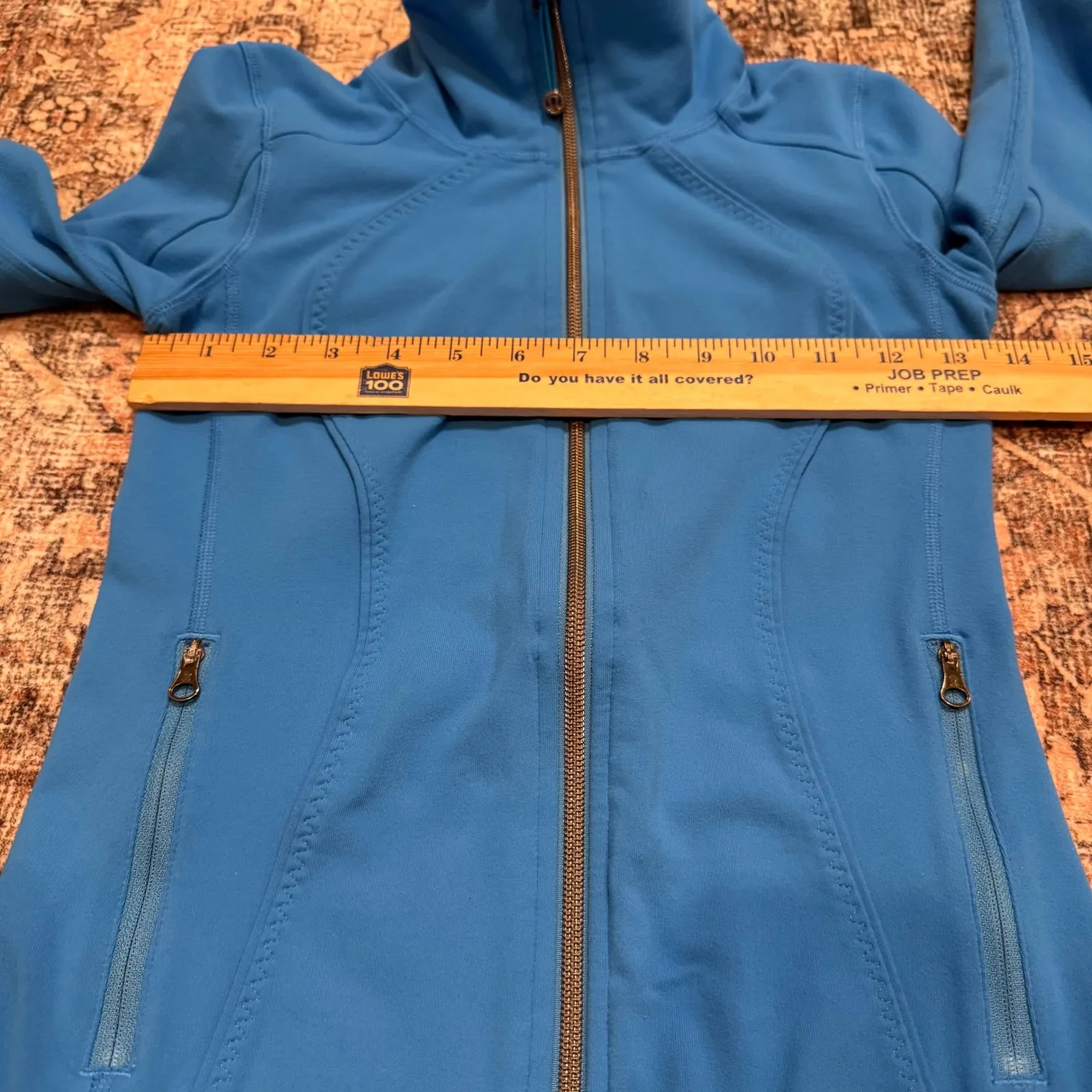 Lululemon Asana Zip Up Jacket Womens 2 Blue Fitted Athleisure Yoga - Image 8