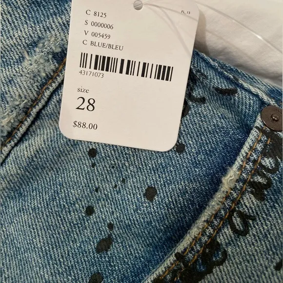 BLANK NYC NWT, graffiti shorts Free‎ People 28,  throwback - Image 6