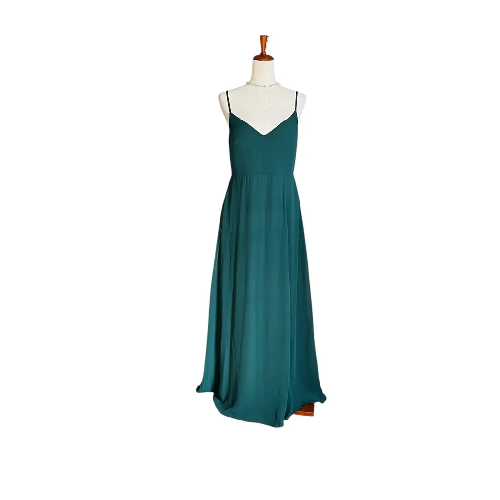 Birdy Grey Adelle Formal emerald green Maxi Dress with Slit - Image 9