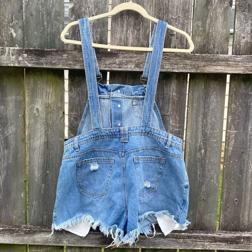 Hot Kiss Distressed Short Overalls | 10 - Image 2
