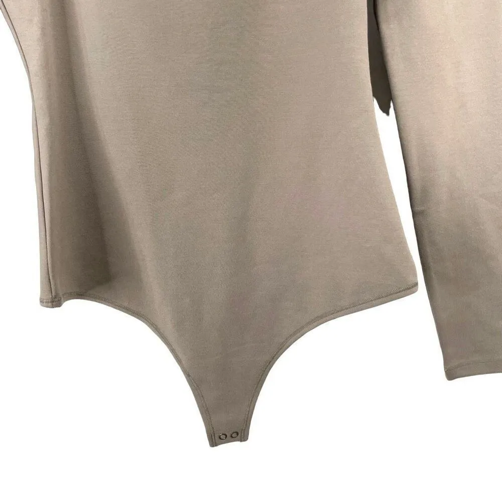 NEW Abercrombie & Fitch Long-Sleeve Cotton Seamless Fabric Squareneck Bodysuit S - Image 7