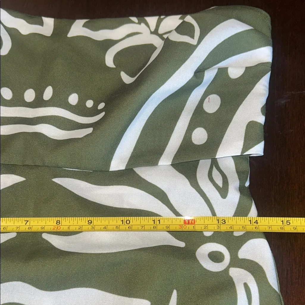 Commense Olive and White Strapless Dress Green Size XS - Image 11