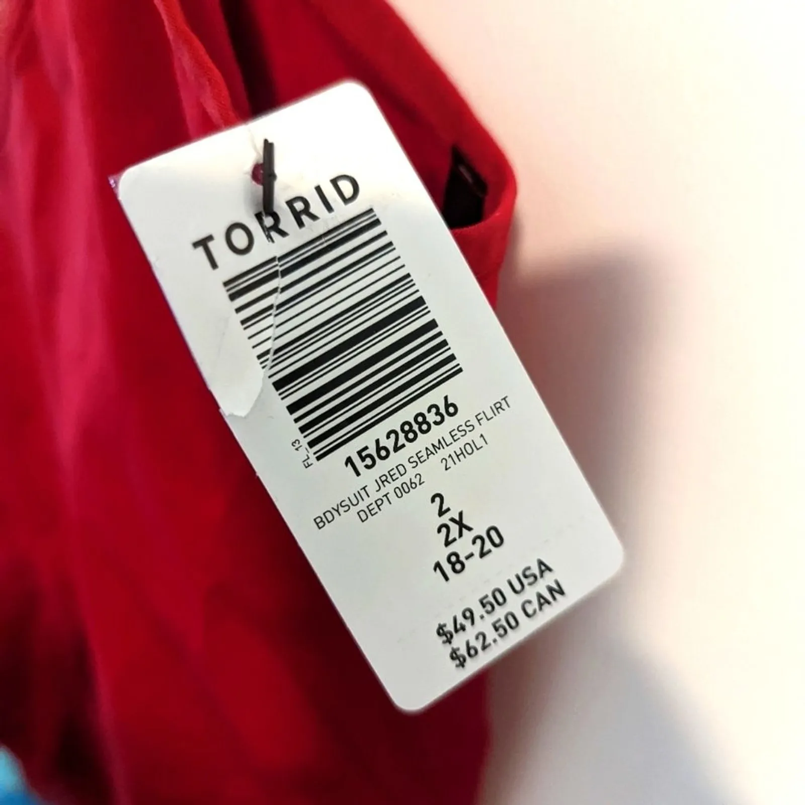 Torrid  NWT 2x Red Bodysuit Lace Teddy Light Shaper Sexy Lingerie NEW - Image 6