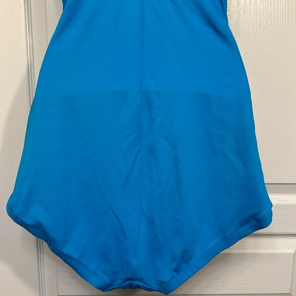 Women's Vintage Maxine of Hollywood Teal Turquoise Swimsuit Size 14T GUC #1367 - Image 6