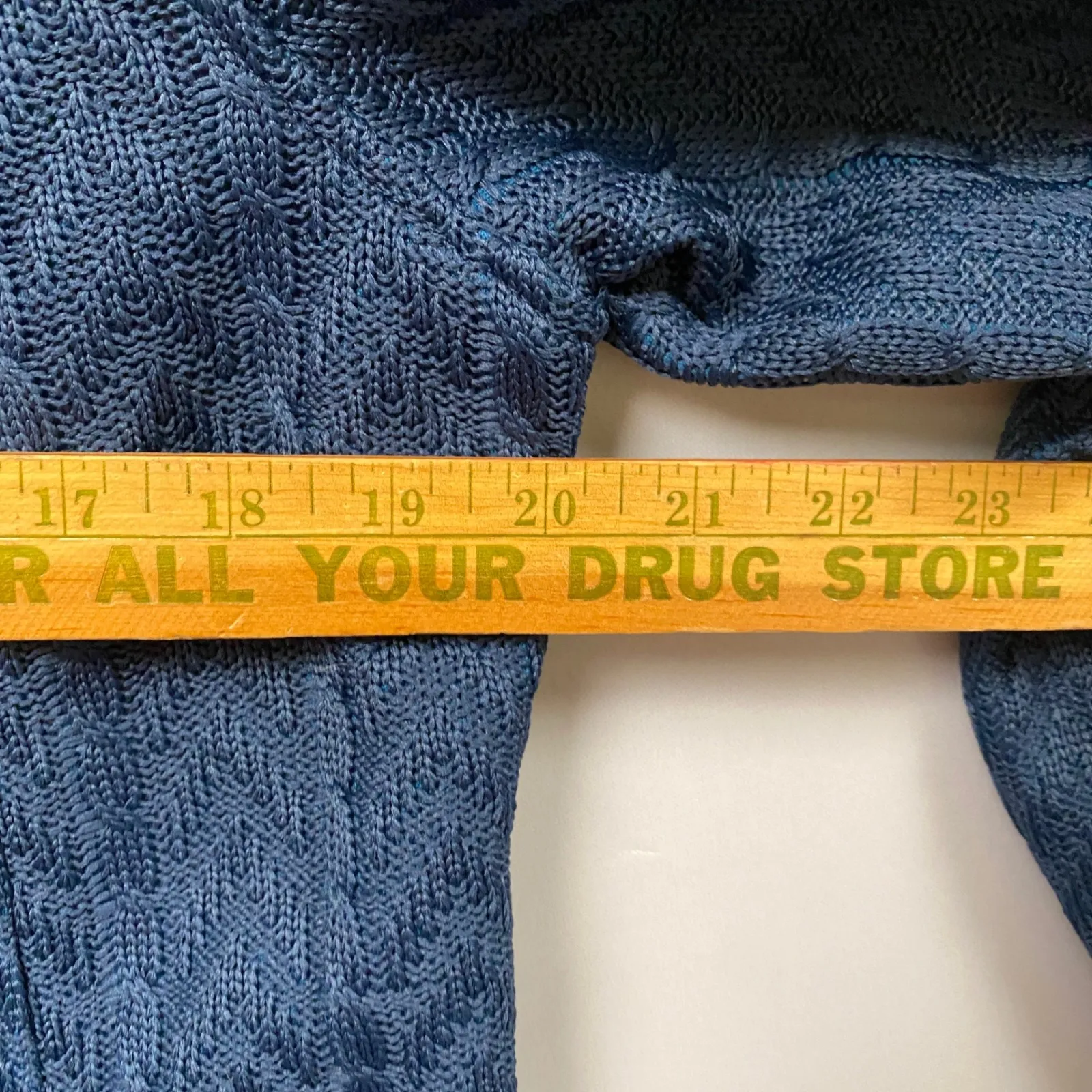 Boston Traders Blue Chevron Knit Full Zip Lined Jacket Womens Size L Outerwear - Image 9