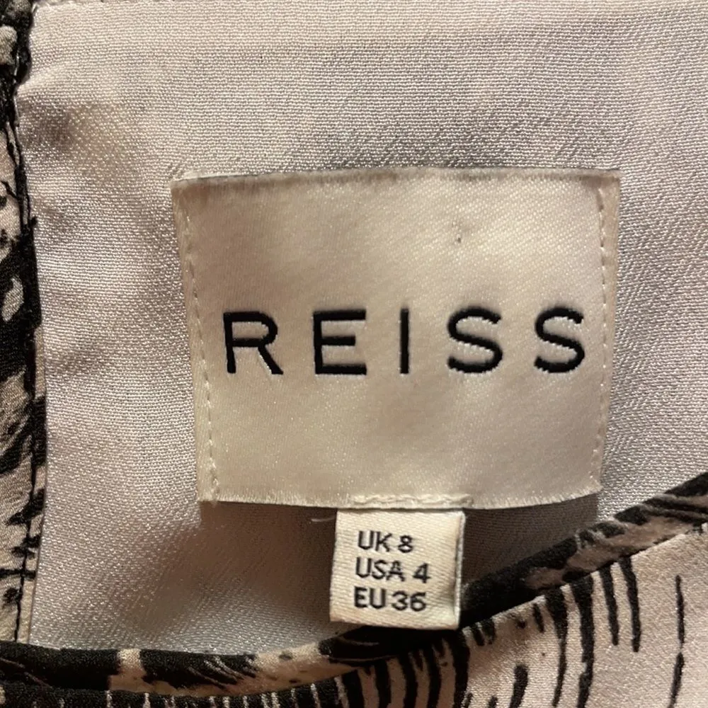 Reiss  Heidi Snake Print Flared Dress - Image 5