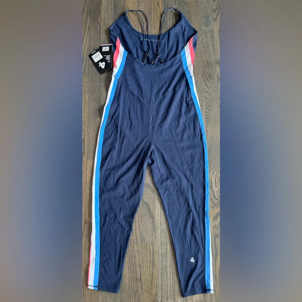 Fourlaps Elevate Jumpsuit Onesie Navy with stripes Size XL. NWT Blue - Image 3